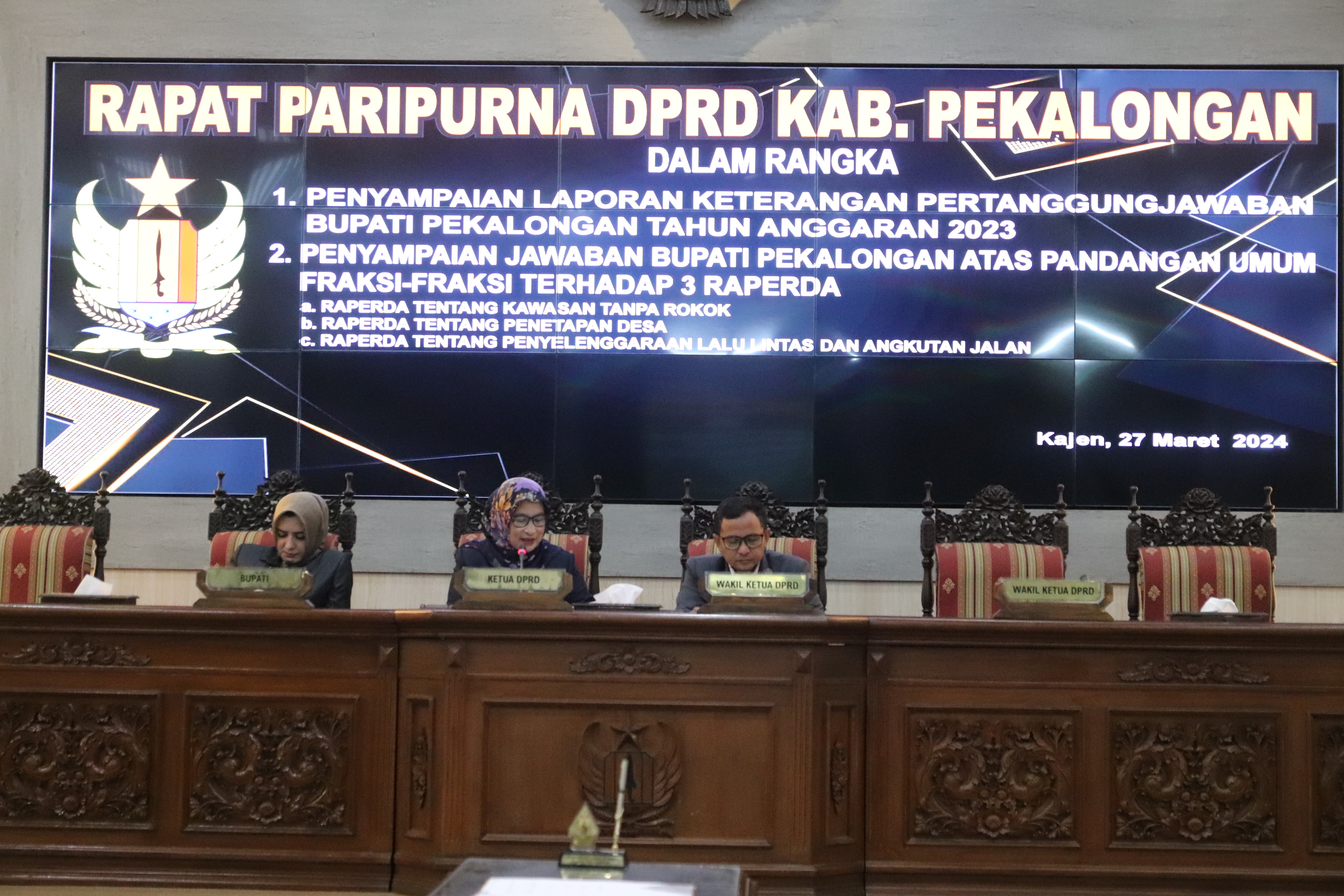 Rapat Paripurna DPRD Bahas Laporan Pertanggungjawaban Bupati dan Raperda