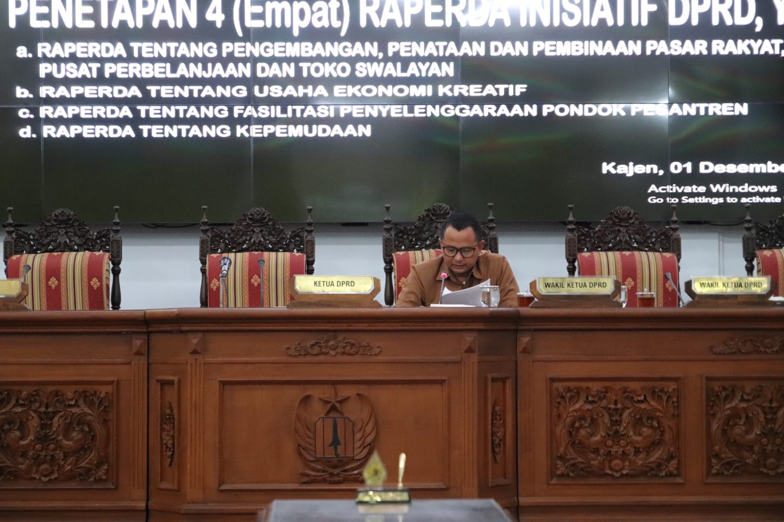 PARIPURNA Penetapan Empat Raperda Inisiatif DPRD Kabupaten Pekalongan
